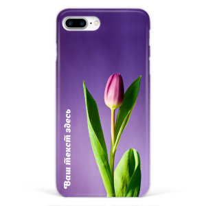 Чехол для iPhone 7 plus "Тюльпан" с надписью №81