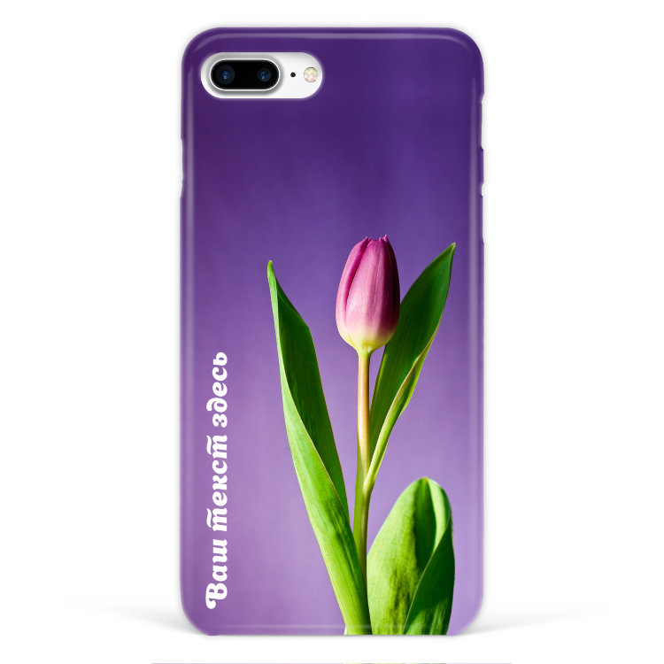 Case for iPhone 7 plus &quot;Tulip&quot; with an inscription №81 