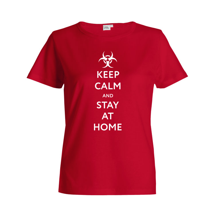 Футболка женская &quot;Keep calm and stay at home&quot; 