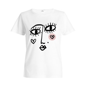 Футболка женская "Лицо"