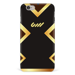 Чехол для iPhone 7 "Чёрный с золотом" с логотипом №88