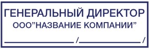 Штамп 70х25 мм "Генеральный директор" №19