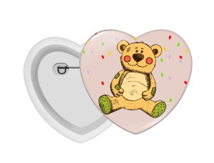 Значок "Сердце" "Плюшевый"