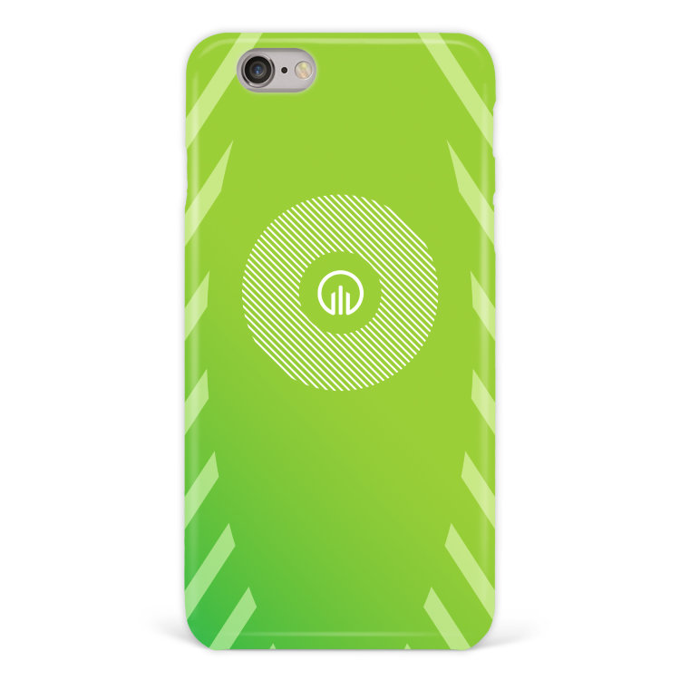 Чехол для iPhone 7 &quot;Зеленый&quot; с логотипом №96 