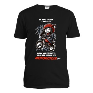 Футболка мужская "Ты думаешь, что я милый, пока не увидишь меня на моем мотоцикле"