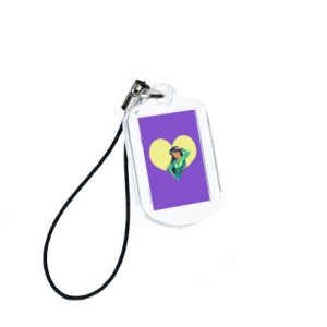 Брелок с фото 13х20 мм "Журналистка"