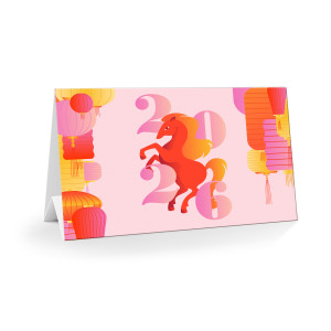 Настольный календарь "Лошадь и китайские фонарики"