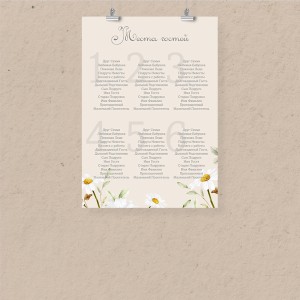 План рассадки А3 "Ромашка"