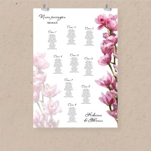 План рассадки А1 "Розовый туман"