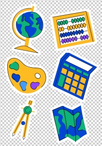 DTF термонаклейка А5 "Учебные элементы"