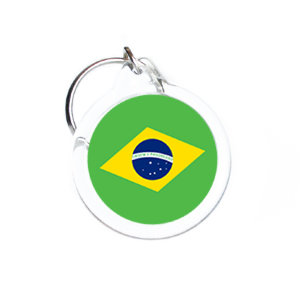 Брелок с флагом Бразилии D31 мм №8