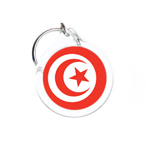 Брелок с флагом Туниса D31 мм №10