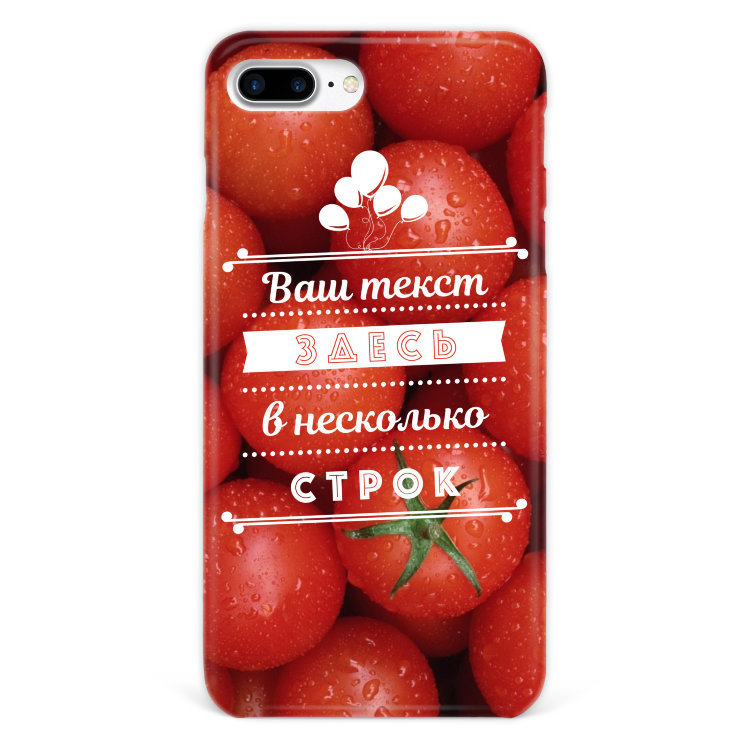 Case for iPhone 7 plus &quot;Tomatoes&quot; with a text №8 