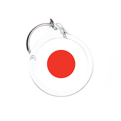 Брелок с флагом Японии D31 мм №13 