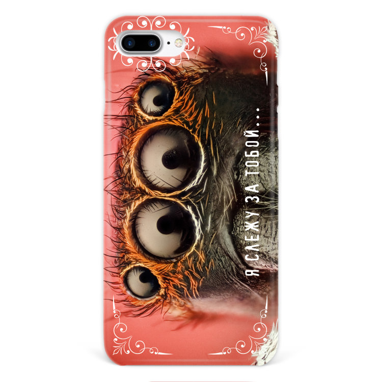 Case for iPhone 7 plus &quot;Spider&quot; with an inscription №10 