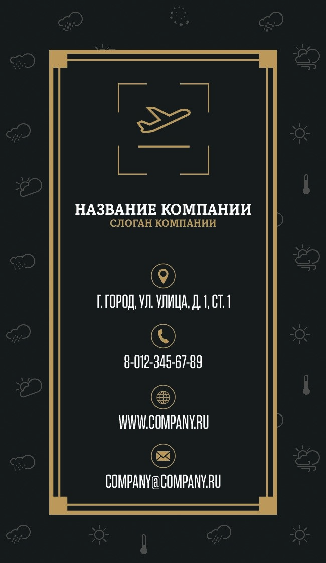 Business card for an aviacompany №336 