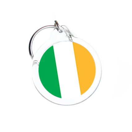 Брелок с флагом Ирландии D31 мм №16 