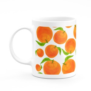 Кружка к новому году "Мандарины"