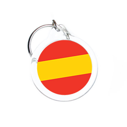 Брелок с флагом Испании D31 мм №18 