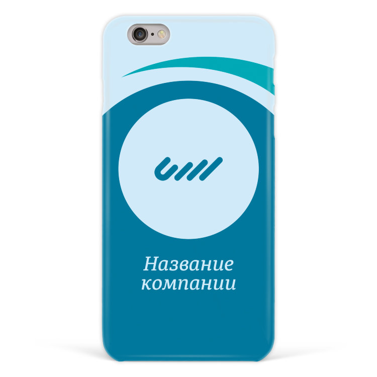 Чехол для iPhone 6 plus &quot;Синий&quot; с лого №66 