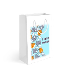 Пакет подарочный 23х36х10 см "Котики"