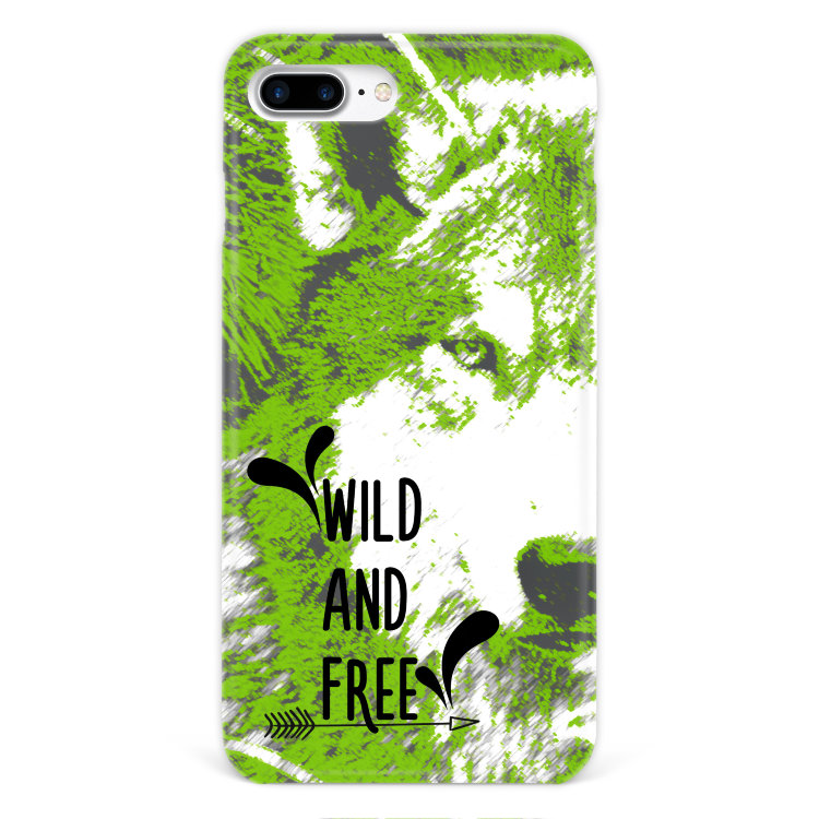 Case for iPhone 7 plus &quot;Wolf&quot; green №21 