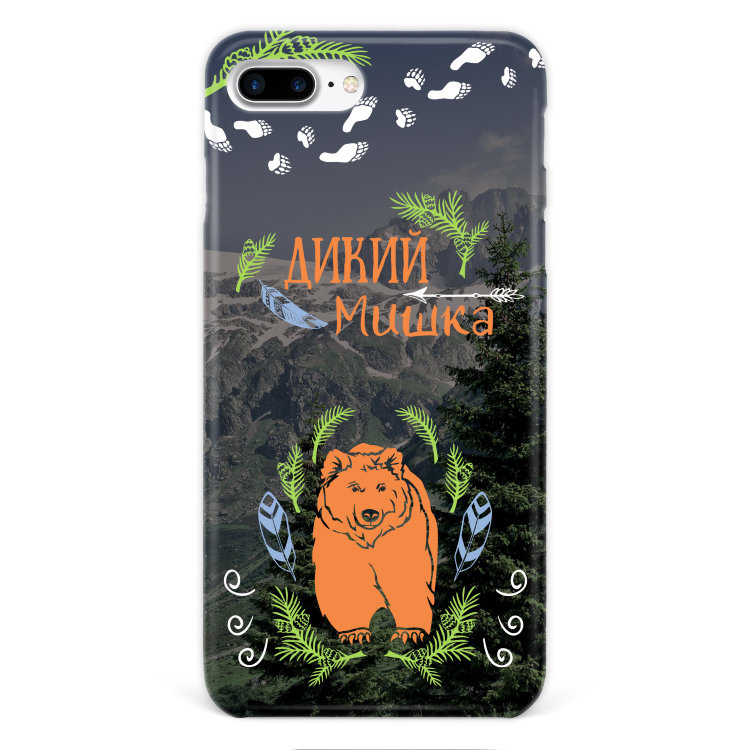 Case for iPhone 7 plus &quot;Bear&quot; with a text №24 