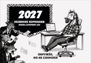 Квартальный календарь "Миди" Рабочая лошадка №1