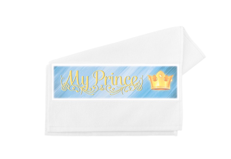 Small towel with a photo &quot;My prince&quot; №22 