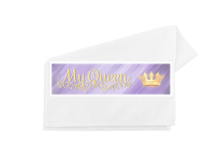 Small towel with a photo &quot;My queen&quot; №24 