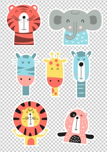 DTF термонаклейка А3 "Зверята"