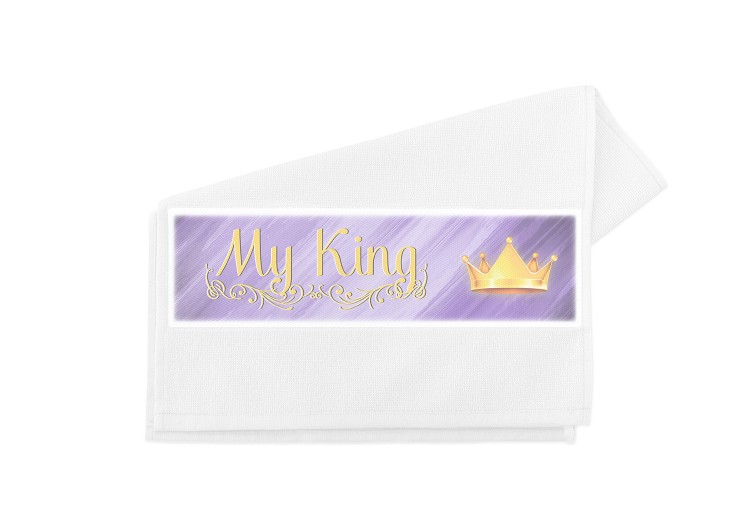 Small towel with a photo &quot;My King&quot; №25 