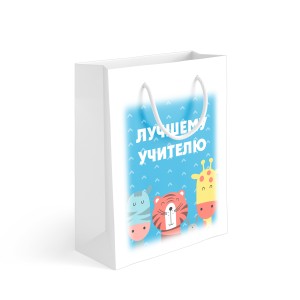 Пакет подарочный 30х40х13 см "Зверята"