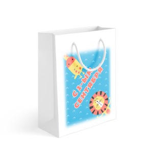 Пакет подарочный 30х40х13 см "Зверята 2"