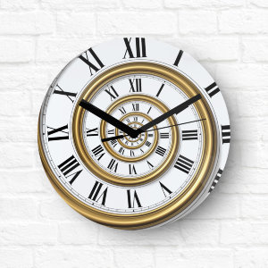 Wall clock with a photo d18 sm №5