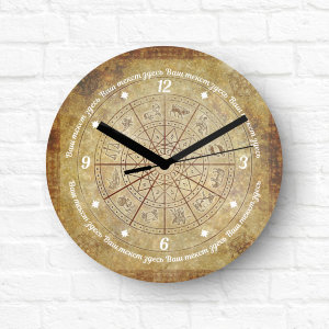 Wall clock with a photo d18 sm №6