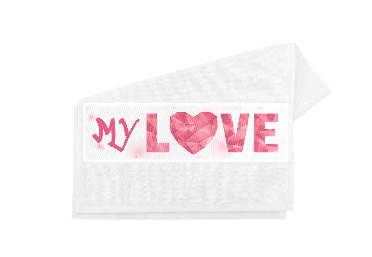 Small towel with a photo &quot;My love&quot; №33 