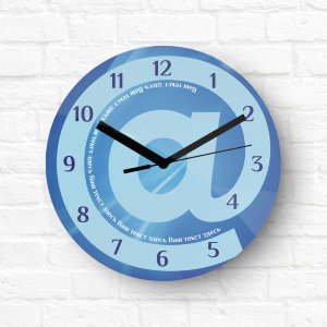 Wall clock with a photo d18 sm №8
