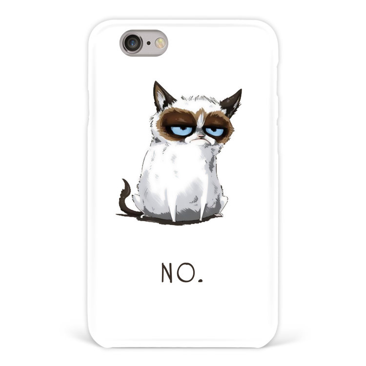 Чехол для iPhone 6 &quot;Grumpy cat&quot; белый №57 