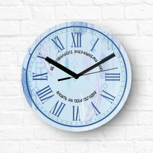 Wall clock with a photo d18 sm №10