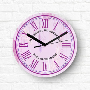 Wall clock with a photo d18 sm №11