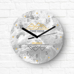 Wall clock with a photo d18 sm №16