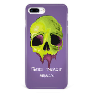 Чехол для iPhone 7 plus "Череп" фиолетовый №46
