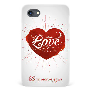 Чехол для iPhone 7 "Love" с надписью №58