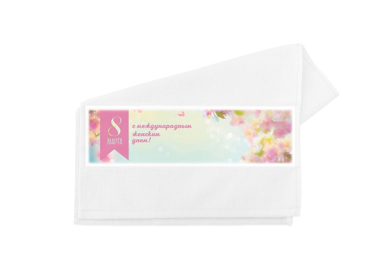 Small towel with a photo &quot;International Women&#039;s Day&quot; №79 