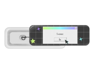 Значок 70х25 мм "Чиби"