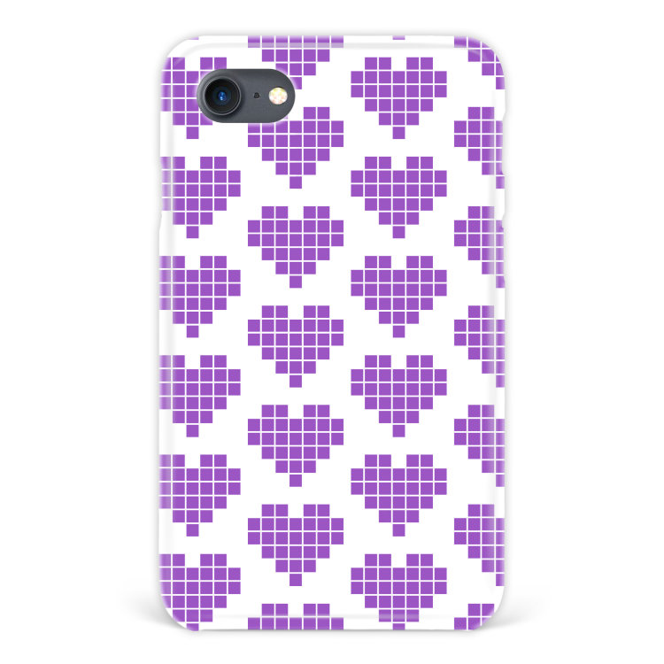 Case for iPhone 7 &quot;Hearts-pixels&quot; №60 
