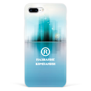 Чехол для iPhone 7 plus "Синий" с логотипом №61
