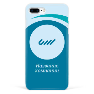 Чехол для iPhone 7 plus "Синий" с логотипом №66