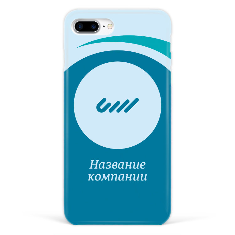 Case for iPhone 7 plus &quot;Blue&quot; with a logo №66 